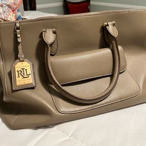 Ralph Lauren leather purse with handles and strap
